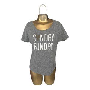 "Sunday Funday" Gray T-shirt, Size Small